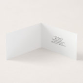 Berufliches Schwarz und Weiß nach Maß Visitenkarten (Innenseite)