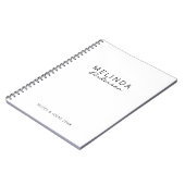 Berufliches Schwarz und Weiß Notizblock (Linke Seite)