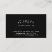 Berufliches Schwarz Visitenkarte (Vorderseite)