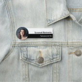 Berufliches Schwarz-Weiß-Foto Namensschild (Beispiel)