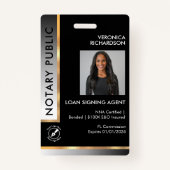 Berufliches Schwarz-Weiß-Foto Notar Ausweis (Vorderseite)