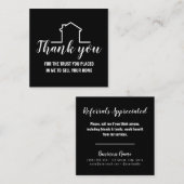 Berufliches Schwarz-Weiß-Geschäft Empfehlungskarte (Vorne/Hinten)