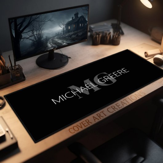 Berufliches Schwarz-Weiß-Geschäft Schreibtischunterlage