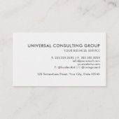 Berufliches Schwarz-Weiß-Grau Visitenkarte (Rückseite)