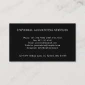 Berufliches Schwarz-Weiß-Hirsch Visitenkarte (Rückseite)