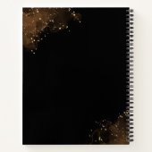 Berufliches Schwarz-Weiß-Monogramm, erster Editor Notizblock (Rückseite)