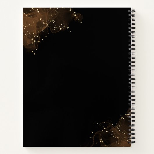 Berufliches Schwarz-Weiß-Monogramm, erster Editor Notizblock (Rückseite)