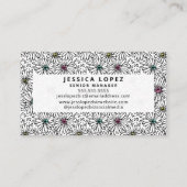 Berufliches Schwarz-Weiß-Muster Visitenkarte (Rückseite)