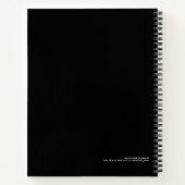 Berufliches Schwarz-Weiß-Notebook "Notes" Notizblock (Rückseite)