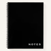 Berufliches Schwarz-Weiß-Notebook "Notes" Notizblock (Vorderseite)
