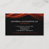 Berufliches Schwarz-Weiß-Rot Visitenkarte (Rückseite)