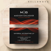 Berufliches Schwarz-Weiß-Rot Visitenkarte