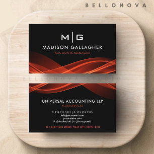 Berufliches Schwarz-Weiß-Rot Visitenkarte