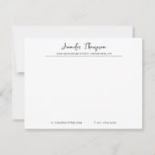 Berufliches Schwarz-Weiß-Skript Mitteilungskarte (Vorderseite)