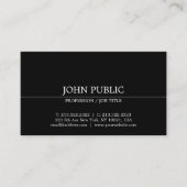 Berufliches Schwarz-weiß Stilvolles Schlicht Moder Visitenkarte (Vorderseite)