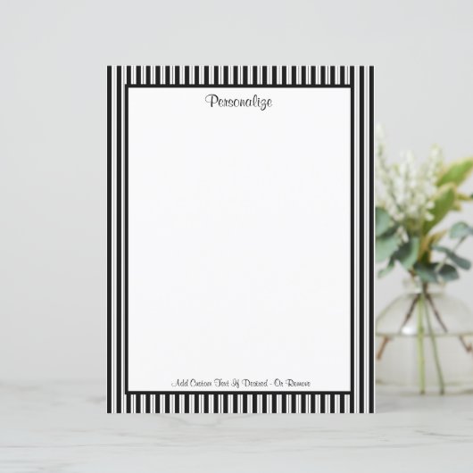 Berufliches Schwarz-Weiß-Streifen-Muster (Stehend Vorderseite)