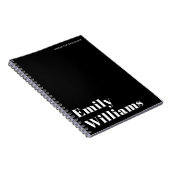 Berufliches Schwarz-Weiß-Unternehmen Notizblock (Rechte Seite)