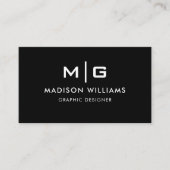 Berufliches Schwarz/Weiß Visitenkarte (Vorderseite)