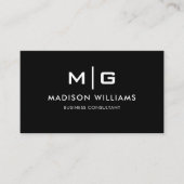 Berufliches Schwarz/Weiß Visitenkarte (Vorderseite)