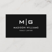 Berufliches Schwarz/Weiß Visitenkarte (Vorderseite)