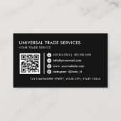 Berufliches Schwarz/Weiß Visitenkarte (Rückseite)