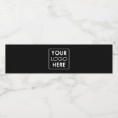 Berufliches Schwarz-weißes Firmenlogo Wasserflaschenetikett (Einzelnes Label)