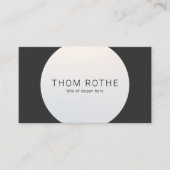 Berufliches Schwarz-weißes Leiterkreisdesign Visitenkarte (Vorderseite)
