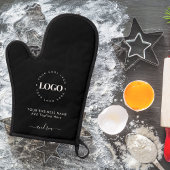 Berufliches Schwarz-weißes Logo Ofenhandschuh