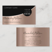 Berufliches Schwarz-weißes Logo Visitenkarte (Vorne/Hinten)