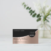 Berufliches Schwarz-weißes Logo Visitenkarte (Stehend Vorderseite)