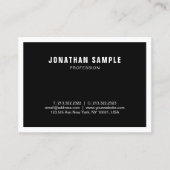 Berufliches Schwarz-weißes Modernes Einfaches Eleg Visitenkarte (Vorderseite)