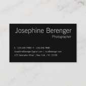 Berufliches Schwarz-weißes San Francisco-Foto Visitenkarte (Rückseite)