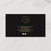 Berufliches Schwarzes Armband-Display-Logo Visitenkarte (Rückseite)