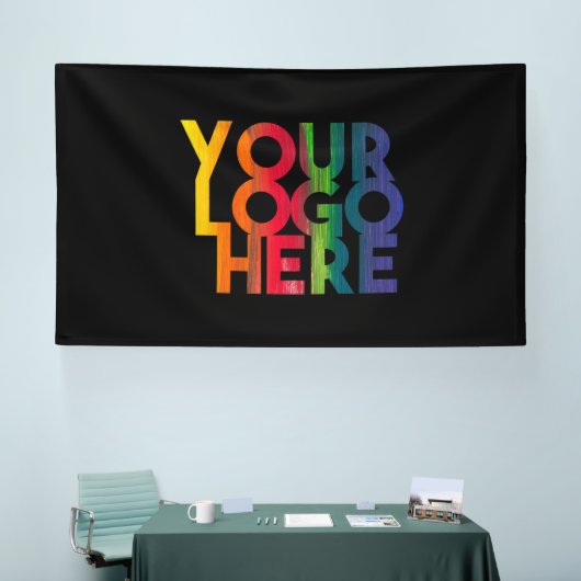 Berufliches Schwarzes-Einfaches-Firmenlogo Banner (Messe)