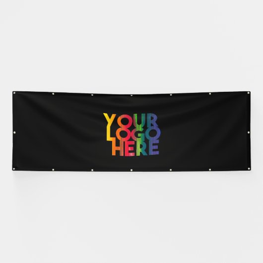 Berufliches Schwarzes-Einfaches-Firmenlogo Banner (Horizontal)