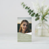 berufliches schwarzes Foto-Logo Visitenkarte (Stehend Vorderseite)