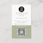 berufliches schwarzes Foto-Logo Visitenkarte (Rückseite)