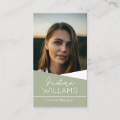 berufliches schwarzes Foto-Logo Visitenkarte (Vorderseite)