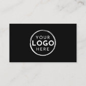 Berufliches Schwarzes Foto-Logo Visitenkarte (Rückseite)