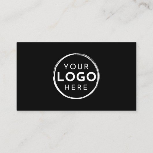 Berufliches Schwarzes Foto-Logo Visitenkarte (Rückseite)