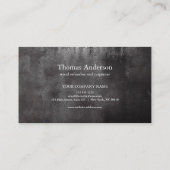 Berufliches Schwarzes Gebäude Visitenkarte (Rückseite)