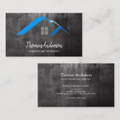 Berufliches Schwarzes Gebäude Visitenkarte (Vorne/Hinten)