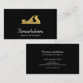 Berufliches Schwarzes Gebäude Visitenkarte (Vorne/Hinten)