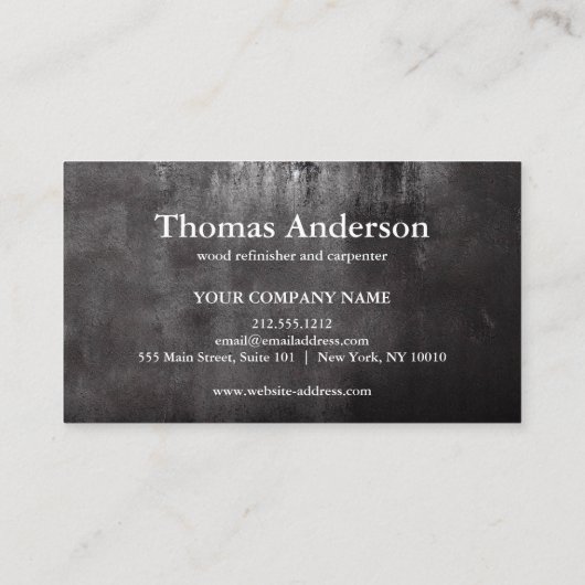 Berufliches Schwarzes Gebäude Visitenkarte (Rückseite)