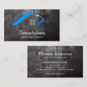 Berufliches Schwarzes Gebäude Visitenkarte (Vorne/Hinten)