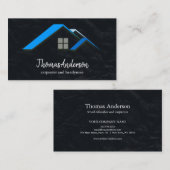 Berufliches Schwarzes Gebäude Visitenkarte (Vorne/Hinten)