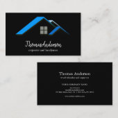 Berufliches Schwarzes Gebäude Visitenkarte (Vorne/Hinten)