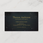 Berufliches Schwarzes Gebäude Visitenkarte (Rückseite)
