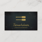 Berufliches Schwarzes Gebäude Visitenkarte (Vorderseite)