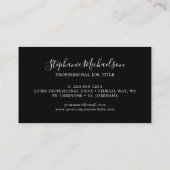 Berufliches Schwarzes Gold Abstrakt Visitenkarte (Rückseite)